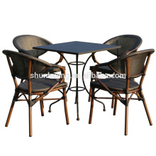 all weather outdoor dining sets bamboo like fabric chair and table